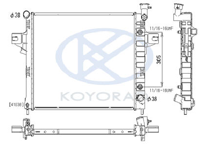 GR CHEROKEE РАДИАТОР ОХЛАЖДЕНИЯ 4.7 AT (KOYO)