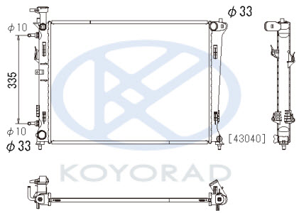 CERATO РАДИАТОР ОХЛАЖДЕНИЯ AT (KOYO)