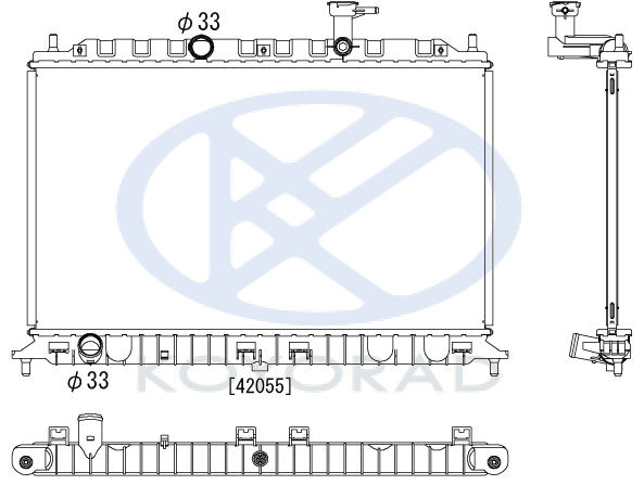 RIO РАДИАТОР ОХЛАЖДЕНИЯ MT (KOYO)