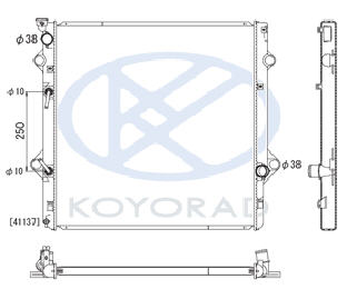 GX460 РАДИАТОР ОХЛАЖДЕНИЯ 4.6 AT (KOYO)