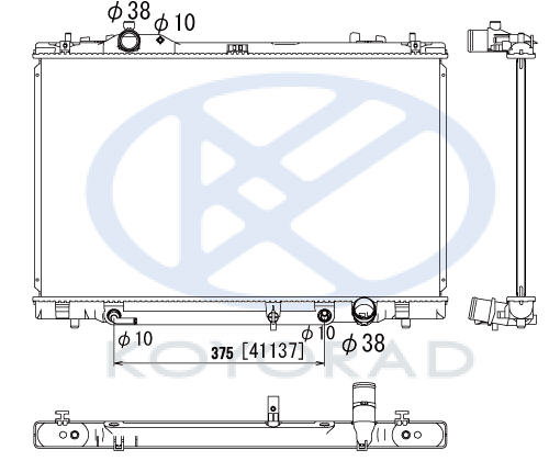 LS460/600hL РАДИАТОР ОХЛАЖДЕНИЯ вариатор (CVT) (KOYO)