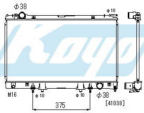 LS400 '95-00 РАДИАТОР ОХЛАЖДЕНИЯ AT 4 (1 ряд)