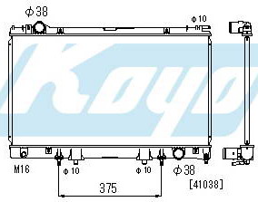 LS400 '95-00 РАДИАТОР ОХЛАЖДЕНИЯ AT 4 (1 ряд) (KOYO)