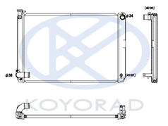 RX300 {HIGHLANDER 05-} РАДИАТОР ОХЛАЖДЕНИЯ ГИБРИД AT 3.3 (KOYO)