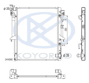 L200 РАДИАТОР ОХЛАЖДЕНИЯ 2.5 (дизель) AT , MT (KOYO)
