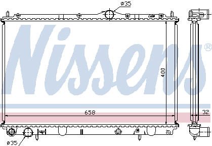 CARISMA {VV S40/V40 1.9TD} РАДИАТОР ОХЛАЖДЕНИЯ MT 1.8 (дизель) +/- КОНДИЦ