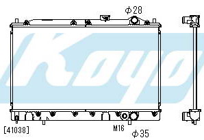 LANCER {COLT} РАДИАТОР ОХЛАЖДЕНИЯ MT 1.6 1.8 (KOYO)