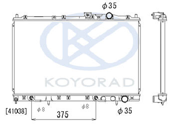 SPACE WAGON {CHARIOT/RVR 94-97} РАДИАТОР ОХЛАЖДЕНИЯ AT (KOYO)