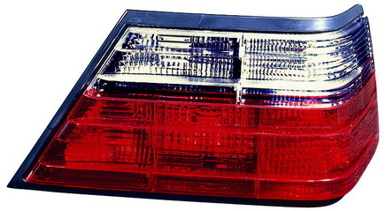 W124 ФОНАРЬ ЗАДНИЙ ВНЕШН ЛЕВ И ПРАВ (КОМПЛЕКТ) ТЮНИНГ ПРОЗРАЧ ХРУСТАЛ (DEPO) ТОНИР-КРАСН