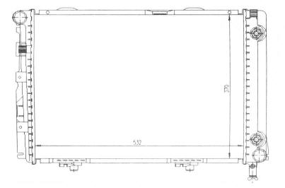 W124 РАДИАТОР ОХЛАЖДЕН