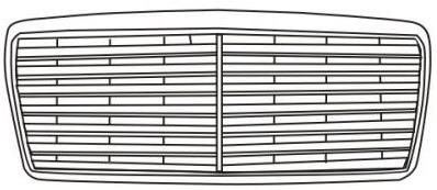 W124 РЕШЕТКА РАДИАТОРА (AVANTGARD) ХРОМ-ЧЕРН