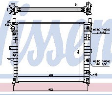 W163/ML РАДИАТОР ОХЛАЖДЕНИЯ (NISSENS) 