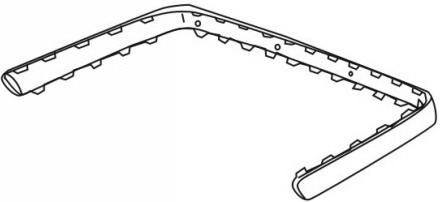 W210 МОЛДИНГ БАМПЕРА ЗАДН ЦЕНТРАЛ С ОТВЕРСТИЯМИ П/ДАТЧ (Тайвань) ГРУНТ