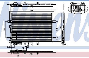 W211 {+W219 05-} КОНДЕНСАТОР КОНДИЦИОНЕРА (NISSENS) (AVA) 