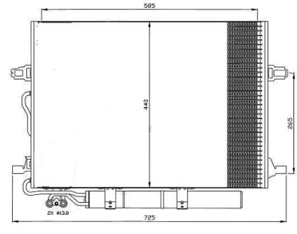 W211 {+W219 05-} КОНДЕНСАТОР КОНДИЦИОНЕРА 