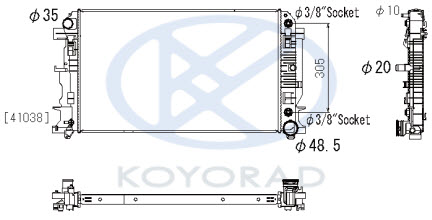 SPRINTER {CRAFTER 06-} РАДИАТОР ОХЛАЖДЕНИЯ AT (KOYO)