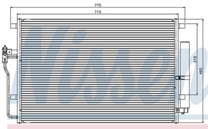 SPRINTER {CRAFTER 06-} КОНДЕНСАТОР КОНДИЦИОНЕРА (NISSENS) 