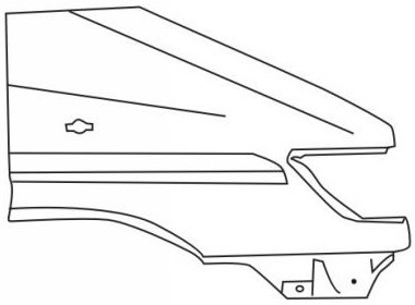 SPRINTER КРЫЛО ПЕРЕДНЕЕ ПРАВОЕ С ОВАЛЬН ОТВ П/ПОВТОРИТЕЛЬ (Тайвань)
