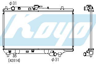 323F РАДИАТОР ОХЛАЖДЕНИЯ MT 1.6 1.8 (5 дв) (KOYO)