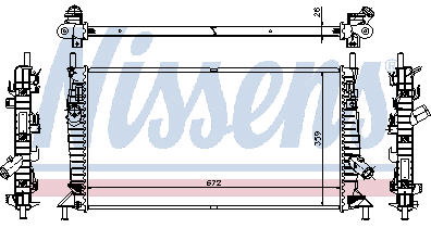 3 {+ FD FOCUS 05- / C-MAX 03-/ VV S40 04-} РАДИАТОР ОХЛАЖДЕНИЯ 1.3 1.6 2 (NISSENS) (AVA) 