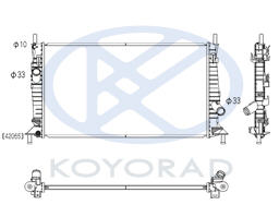 3 {+ FD FOCUS 05- / C-MAX 03-/ VV S40 04-} РАДИАТОР ОХЛАЖДЕНИЯ 1.3 1.6 2 (KOYO)