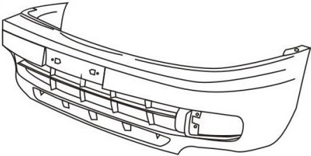 B14 БАМПЕР ПЕРЕДНИЙ (Тайвань) ГРУНТ