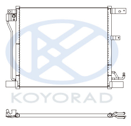 JUKE КОНДЕНСАТОР КОНДИЦИОНЕРА (KOYO)