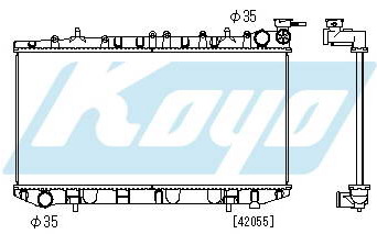 N14 РАДИАТОР ОХЛАЖДЕНИЯ MT 2 (бензин) 1.7 (дизель) (KOYO)