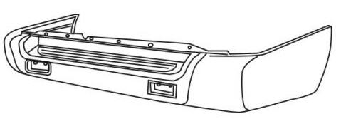 PATHFINDER БАМПЕР ЗАДНИЙ  С ОТВЕРСТИЯМИ П/ ЗАПАС КОЛЕСО (Тайвань) ЧЕРН