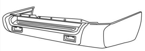 PATHFINDER БАМПЕР ЗАДНИЙ  БЕЗ ОТВЕРСТИЙ П/ ЗАПАС КОЛЕСО (Тайвань) ЧЕРН