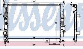 QASHQAI РАДИАТОР ОХЛАЖДЕНИЯ 1.6 (NISSENS) (AVA) 