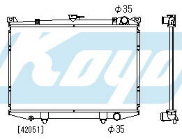 TERRANO РАДИАТОР ОХЛАЖДЕНИЯ MT 2.4 3 (KOYO)