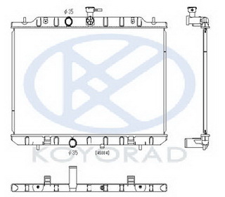 X-TRAIL РАДИАТОР ОХЛАЖДЕН 2.5 вариатор (CVT) , MT (KOYO)
