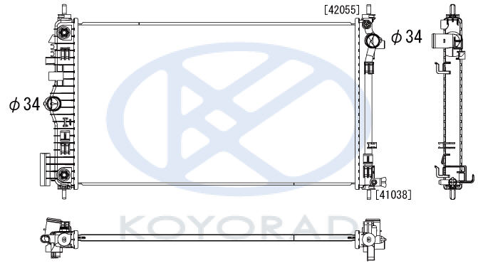 INSIGNIA РАДИАТОР ОХЛАЖДЕНИЯ AT 2 (turbo) (бензин) (KOYO)