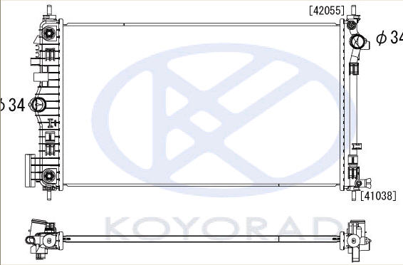 INSIGNIA РАДИАТОР ОХЛАЖДЕНИЯ AT 2 (turbo) (бензин)