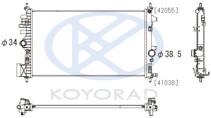 INSIGNIA РАДИАТОР ОХЛАЖДЕНИЯ 1.6 1.8 AT (KOYO)