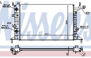 VECTRA РАДИАТОР ОХЛАЖДЕНИЯ (NISSENS) (AVA) 