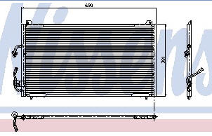 406 '95-98 КОНДЕНСАТОР КОНДИЦИОНЕРА (NISSENS) (AVA) (см.каталог)