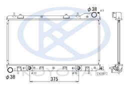 FORESTER {340x686 мм} РАДИАТОР ОХЛАЖДЕНИЯ AT 2 БЕЗ ГОРЛОВИН (KOYO)