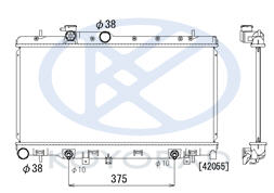 IMPREZA {+LEGACY 00-} РАДИАТОР ОХЛАЖДЕНИЯ AT 2 2.5 (KOYO)