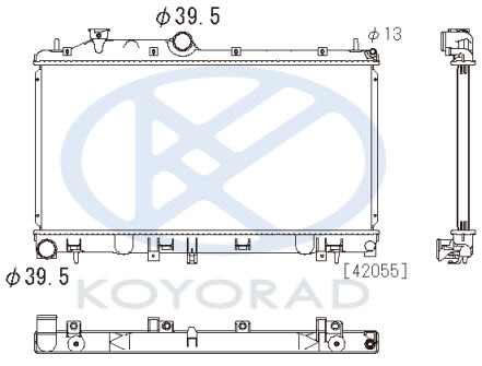 IMPREZA {FORESTER 08-} РАДИАТОР ОХЛАЖДЕНИЯ (KOYO)