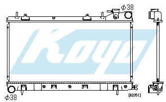 IMPREZA {FORESTER MT 2} РАДИАТОР ОХЛАЖДЕНИЯ MT 1.5 1.8 2 (KOYO)