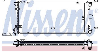 TOLEDO РАДИАТОР ОХЛАЖДЕНИЯ (NISSENS) 
