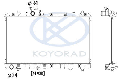 SX-4 РАДИАТОР ОХЛАЖДЕНИЯ 1.5 1.6 MT (KOYO)