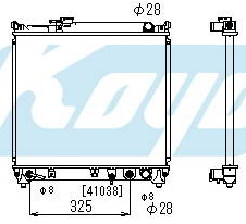 VITARA {425*488} РАДИАТОР ОХЛАЖДЕНИЯ AT 1.6 (KOYO)