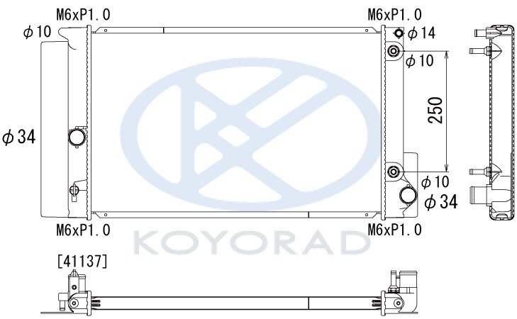 AVENSIS РАДИАТОР ОХЛАЖДЕНИЯ AT (KOYO)