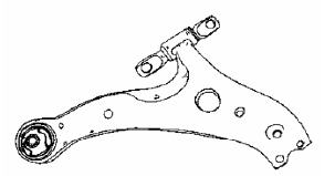 CAMRY {Highlander 01-} РЫЧАГ ПЕРЕДНЕЙ ПОДВЕСКИ ПРАВ НИЖН С ШАРОВ ОПОР С 2 САЛЕЙНТ-БЛОК (Тайвань)