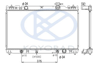 CAMRY РАДИАТОР ОХЛАЖДЕНИЯ AT 2 2.4 (1 ряд)