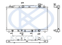 CAMRY {AVALON 06-/Lexus ES350 05-} РАДИАТОР ОХЛАЖДЕНИЯ AT 3.5 (KOYO)