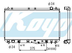 CAMRY {ES 300 97-} РАДИАТОР ОХЛАЖДЕНИЯ AT 3 (KOYO)